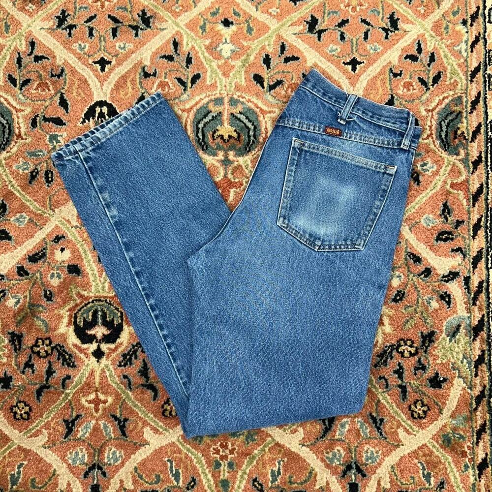 Vintage Y2K Rustler Workwear Straight Leg Faded Jeans 34x32